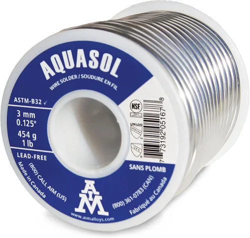 Miniatura 6 de AIM Soldadura de fontanería sin plomo, con plata, 0.125 pulgadas de diámetro, carrete de 1/4 libra
