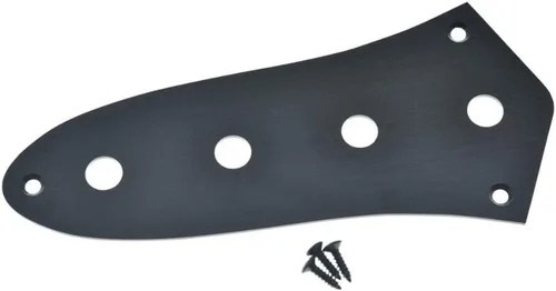 Miniatura 13 de KAISH 10 agujeros metal anodizado aluminio J Bass estilo Pick Guard estilo moderno Bass Golpeador para bajo USA/México Jazz J Bass Gold Dorado-1