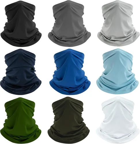 Miniatura 9 de Bufanda transpirable para el cuello, máscara facial para hombres y mujeres, senderismo, ciclismo, deportes, pesca, protección solar UV bandana