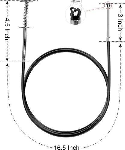 Miniatura 2 de Herramientas Flexibles de Agarre de Calibre Pequeño de 24'' Herramienta de Recogida de Cuatro Garras para Recoger Artículos en Espacios Estrechos
