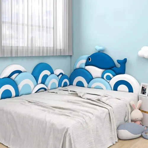 Miniatura 3 de Paneles de pared 3D con patrón de ballena, panel de pared 3D para niños, pegatinas decorativas de pared de tatami, papel tapiz autoadhesivo