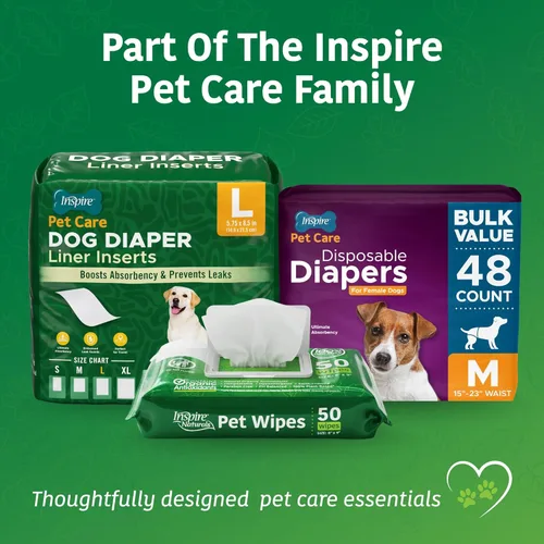 Miniatura 8 de Inspire Naturals Toallitas para mascotas para perros y gatos 100% naturales a base de plantas con antioxidantes orgánicos, desodorizante de limpieza