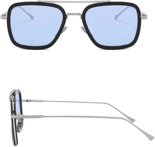 Miniatura 2 de YIJIA-YOUNG Tony Stark - Lentes de sol polarizados de material metálico para hombres y mujeres Iron Man y Spider-Man