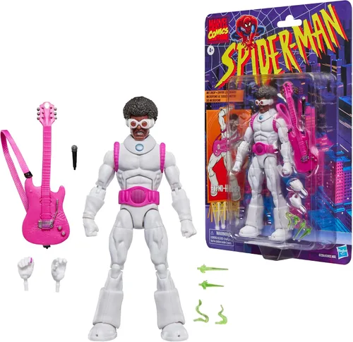 Miniatura 2 de Serie Marvel Legends Hypno-Hustler, Figura de acción coleccionable de Spider-Man de cómics retro con tarjeta trasera de escala 6 pulgadas
