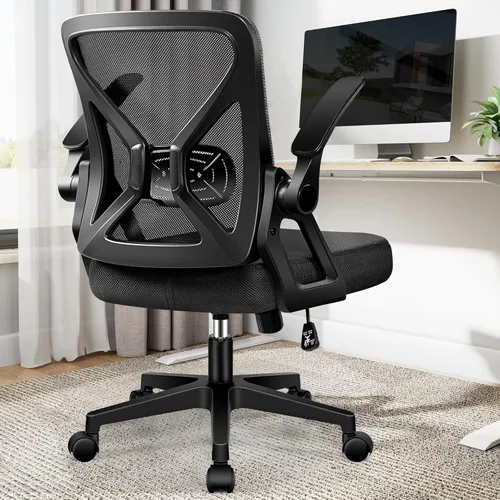 Miniatura 2 de FelixKing Silla de oficina – Silla de escritorio ergonómica de malla transpirable con ruedas y soporte lumbar, sillas de oficina con reposabrazos