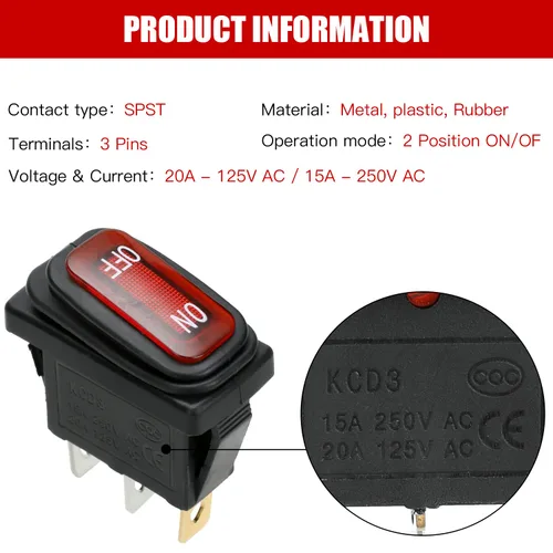 Miniatura 5 de GREHUA Interruptor de encendido y apagado para scooter eléctrico Razor MX350 E300 E100 E200 E325 RX200 eSpark Crazy Cart Dune Buggy Dirt Quad 500