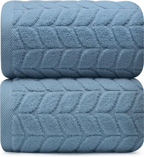 Miniatura 12 de Alusa Home Toallas de baño de lujo ultrasuaves y elegantes de 700 GSM, paquete de 2, extra grandes de 35 x 70 pulgadas, 100% algodón de fibra larga