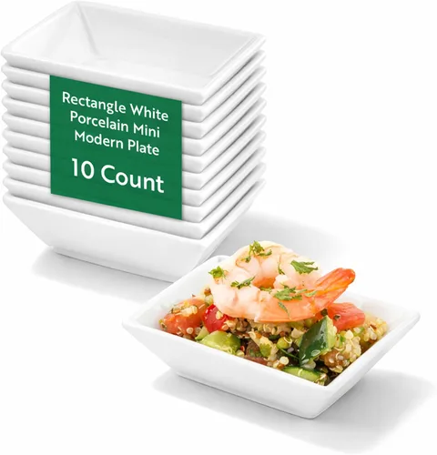 Miniatura 9 de Restaurantware -Cuencos para salsa de inmersión de 2 onzas, 10 platos de salsa en forma de canoa - aptos para microondas, aptos para horno, platos