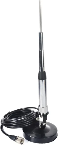 Miniatura 7 de TWAYRDIO Ángulo ajustable 180 ° antena de radio montaje magnético 10CM/4 pulgadas base para coche transceptor móvil