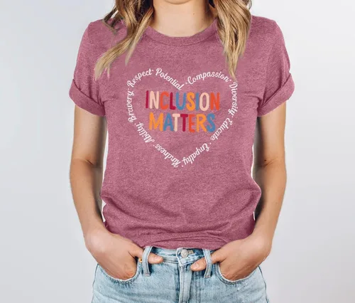 Miniatura 4 de Inclusion Matters - Camiseta para mujer con temática de salud mental y educación especial, camiseta para profesores, linda camiseta de terapeuta