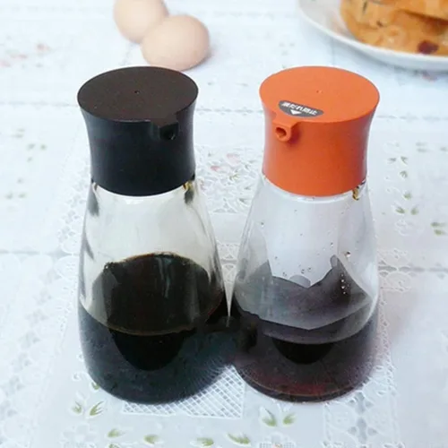 Miniatura 2 de Dressing Containers 2pcs Glass Cruet Bottles Glass Oil Storage Bottle Salad Dressing Bottles Vinegar Dispenser for Olive Oil Vinegar Soy Sauce