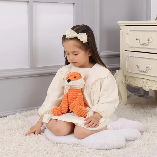 Miniatura 4 de Apricot Lamb Juguetes de peluche de zorro de pana suave, perfecto para niños (zorro de pana, 7.9 pulgadas)
