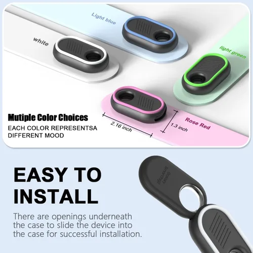 Miniatura 6 de Paquete de 4 fundas compatibles con Samsung Galaxy SmartTag2, resistentes fundas de silicona suave antideslizante para Galaxy Smart Tag 2