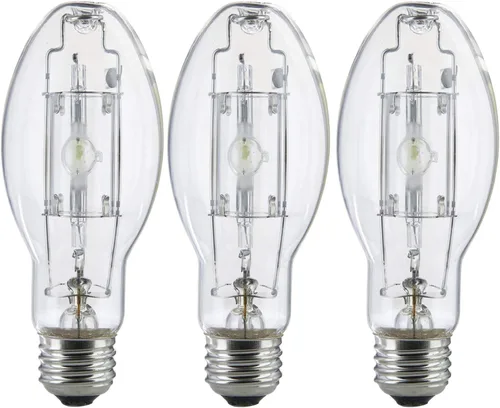 Bluex Bulbs Paquete de 3 bombillas MP50/U/MED de haluro metálico ED17 de 50 W, base media, bombilla de halogenuros metálicos transparentes, 50 W