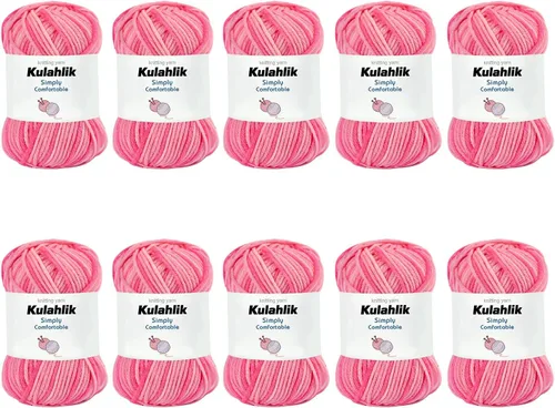 Miniatura 121 de 50g (1x50g) Hilo Acrílico para Crochet y Tejido, Hilo Degradado Colorido, 1 Rollo de Madejas, Hilo Acrílico Multicolor, Perfecto para Proyectos