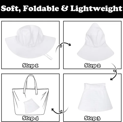 Miniatura 6 de Sarfel Sombrero de verano para bebé, sombrero de verano para bebé, protección solar UPF 50+, sombrero de cubo para bebé niña ajustable