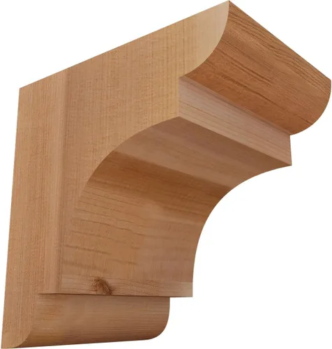 Miniatura 123 de Ekena Millwork COR04X12X12NEB00RWR 4 pulgadas de ancho x 12 pulgadas de profundidad x 12 pulgadas de alto New Brighton Rough Sawn Corbel, cedro rojo