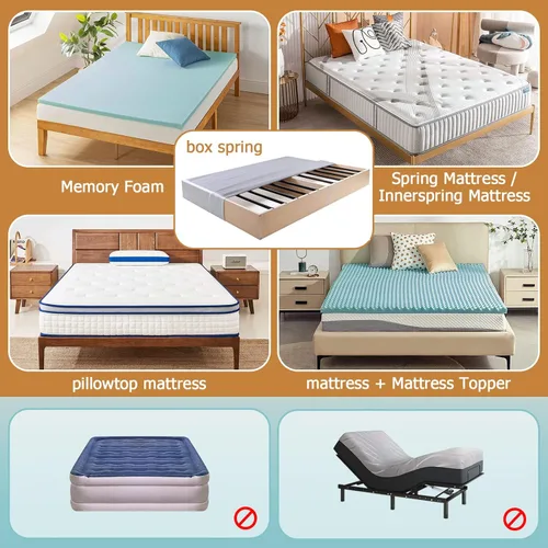 Miniatura 6 de Bedecor Funda protectora de colchón con cremallera Twin XL para colchón de 14"-15" de profundidad, completamente encapsulado a prueba de líquidos