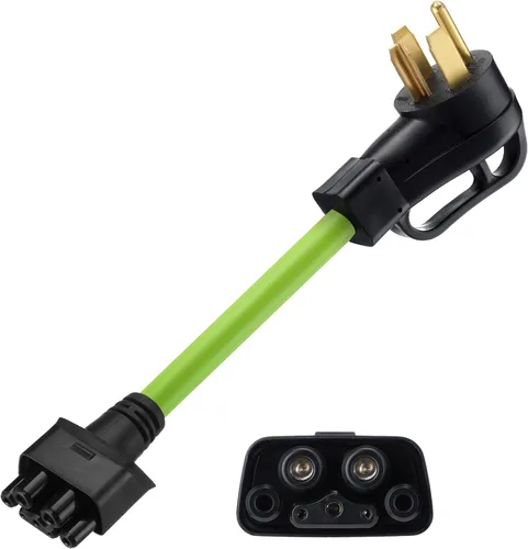 Nezyo Adaptador NEMA 14-30 compatible con conector móvil Tesla Gen 2, 240V 14-30 Adaptador de cargador de salida de secadora de 4 clavijas para