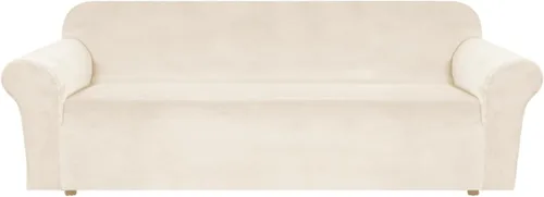 Miniatura 85 de H.VERSAILTEX Funda de terciopelo elástico para sillón, funda para sillón de 1 cojín para sala de estar, funda de muebles hecha de terciopelo grueso