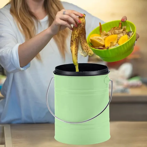 Miniatura 3 de Contenedor de Compost, LALASTAR Contenedor de Compostaje para Encimera con Tapa, Contenedor de Compost de Cocina, Cubo de Compost Sin Olor para Verde