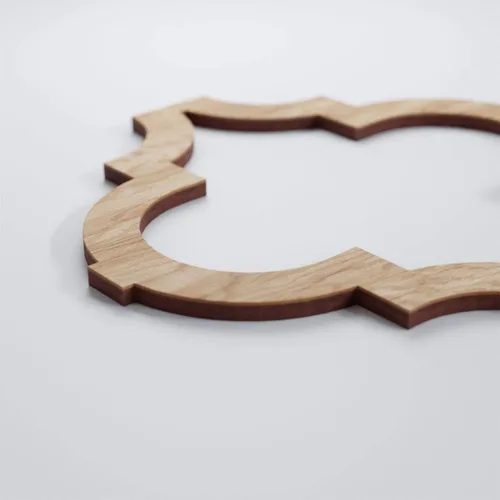 Miniatura 4 de Ekena Millwork 7 3/8"W X 7 3/8"H Extra Pequeña Marrakech Decorativos Paneles De Pared De Madera De Calado, Roble Rojo rojo (Red Oak)