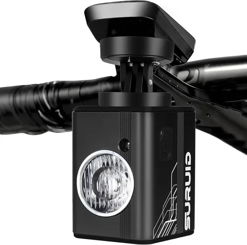 Suruid 2500LM Super Bright Bike Lights for Night Riding, IPX6 Waterproof Bike Headlight with Auto Motion Sensor, 6Mode Bicycle Light, Tool-Free Bike
