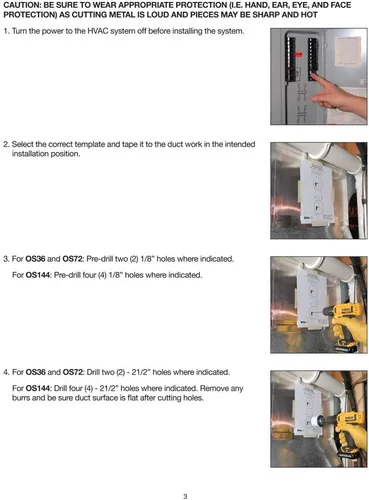 Miniatura 4 de Purificador de aire OdorStop OS7212PRO UV con sensor de flujo de aire de ahorro de energía y bombillas de 12 pulgadas