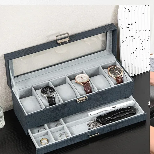 Miniatura 2 de ProCase Paquete de caja de reloj con caja de reloj de 6 ranuras