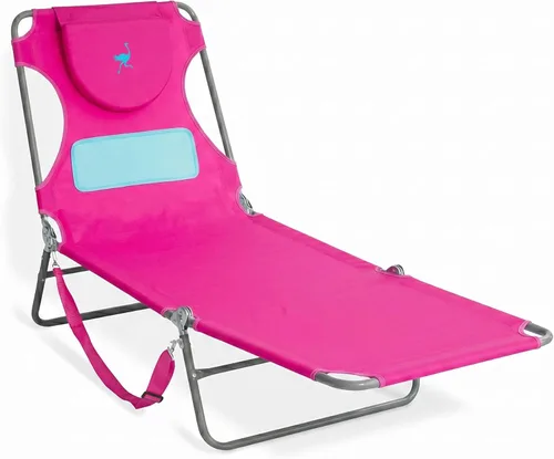Miniatura 13 de Ostrich The Ladies - Tumbona cómoda con soporte para el pecho, plegable y portátil reclinable para exteriores, patio, playa, césped, camping, Verde