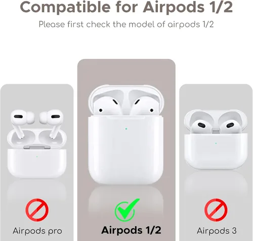Miniatura 4 de Funda de piel auténtica para Airpods – Funda para Airpod de 1ª generación y funda para Airpod de 2ª generación compatible con Magsafe y soporta