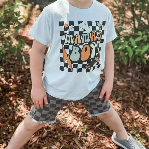 Miniatura 2 de Conjunto de 2 piezas de sudadera de manga larga con cuello redondo y estampado de letras de tractor para niño pequeño