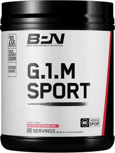 BARE PERFORMANCE NUTRITION, BPN G.1.M Go One More Sport, combustible de entrenamiento de resistencia, fórmula superior en polvo de carbohidratos y