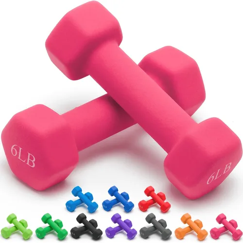 Miniatura 42 de Portzon Mancuernas de neopreno con agarre antideslizante para ejercicio de entrenamiento corporal total y tonificación muscular, compatible con 2