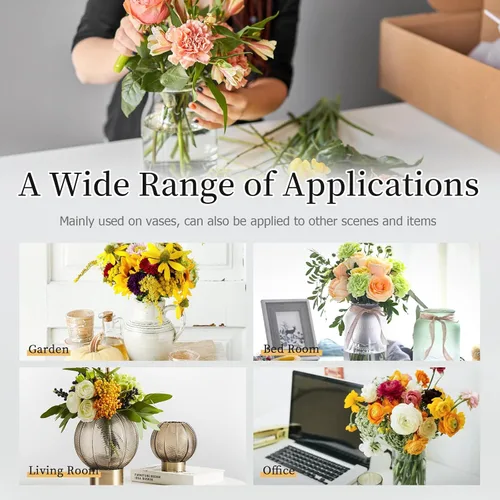 Miniatura 6 de Soporte para Arreglos Florales, 3 Piezas Rejilla Floral Herramienta Rana de Flores Organizador de Alambre Giratorio para Jarrón Tallos Florales Plata
