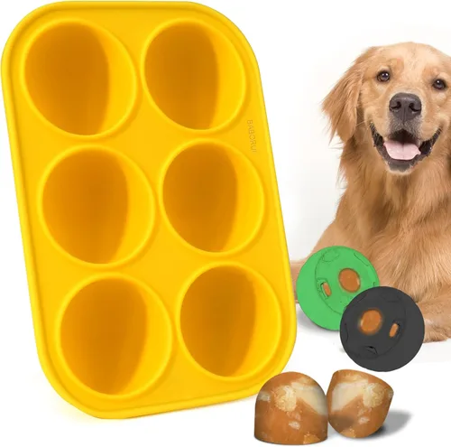 Miniatura 9 de BABORUI Moldes de silicona de 6 cavidades para golosinas de perro para Woof Pupsicle y Power Chewer Pupsicle Grande 25-75lbs, moldes reutilizables