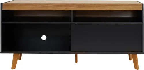 Miniatura 9 de Sunnydaze Soporte de TV moderno Mid-Century para TV de 58 pulgadas, soporte de entretenimiento para sala de estar, estudio o habitación familiar
