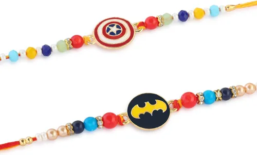 Miniatura 4 de Set of 2 SuperHeros Rakhi for Brother Raksha Bandhan Rakhi for Small Brother Rakhi for Bhaiya Bhabhi Rakhi Thread RNJVA