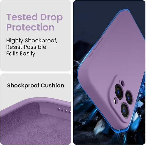 Miniatura 4 de FireNova Funda diseñada para iPhone 15 Pro, funda de teléfono de silicona mejorada [protección de cámara] con [2 protectores de pantalla], forro