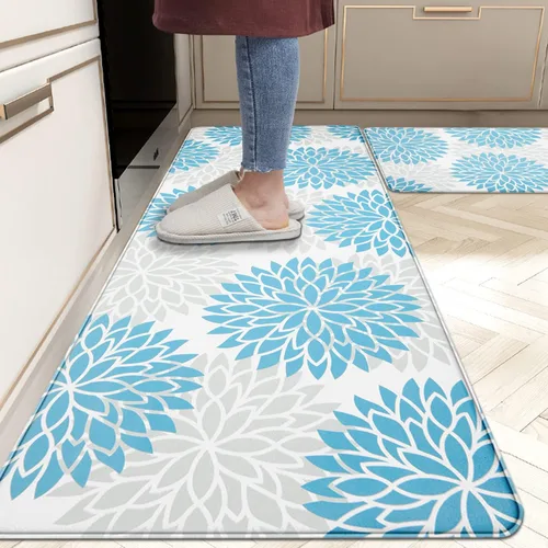 Miniatura 46 de HEBE Tapete de cocina acolchado, antifatiga, de 20 x 71 pulgadas, antideslizante, impermeable, ergonómico, cómodo para oficina, fregadero