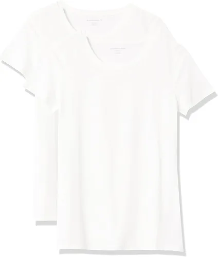 Miniatura 2 de Tienda Essentials - Camiseta de manga corta con cuello redondo y ajuste clásico para mujer, paquete múltiple