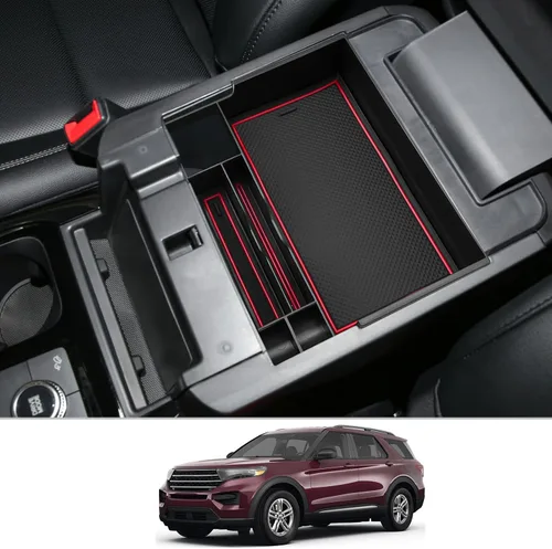 Miniatura 14 de CDEFG 2Pcs for 2026 Ford Explorer Center Console Organizer for 2025 2026 Explorer (Active/ST-Line/Tremor/Platinum/ST) Accessories Middle Console