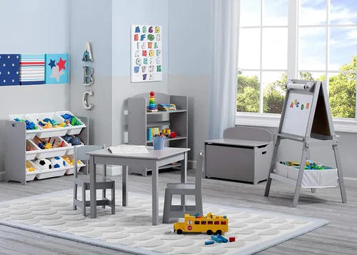 Miniatura 4 de Delta Children MySize - Caballete de almacenamiento de doble cara para niños, ideal para manualidades, dibujo, educación en casa y más, color blanco