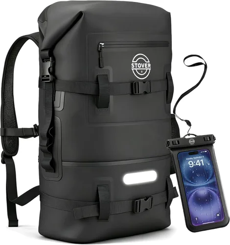 Miniatura 20 de STOVER 5/10/25/30/40/55L Waterproof Dry Bag- Roll-Top Backpack w/Phone Case- Kayaking, Hiking, Camping, Boating- Men/Women 10L morado