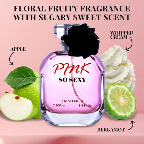 Miniatura 2 de Pink So Sexy - Eau de Parfum para mujer, fragancia floral afrutada con aroma dulce azucarado, bergamota, manzana y crema batida, fresco, dulce