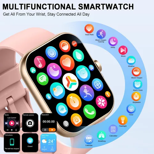 Miniatura 6 de Smart Watch (Answer/Make Calls), 1.96"HD Smartwatch for Women Men, 2025 Activity Tracker with Heart Rate Monitor, Sleep Trackers, Pedometer, IP68