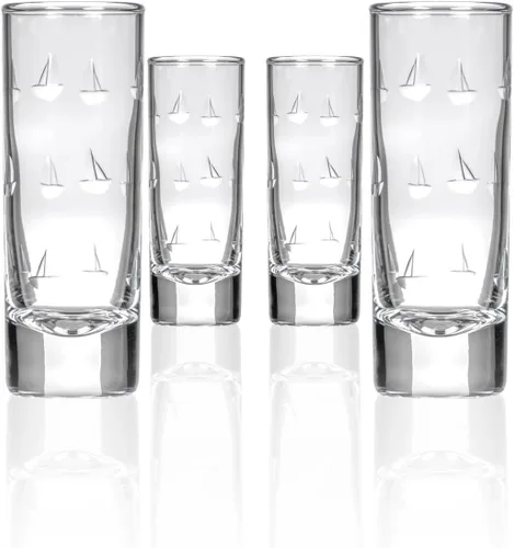 Miniatura 16 de Rolf Glass Sailing - Vaso de vino sin tallo de 18 onzas, juego de 4 copas de vino sin tallo, vidrio sin plomo, vasos grabados, fabricados con Juego