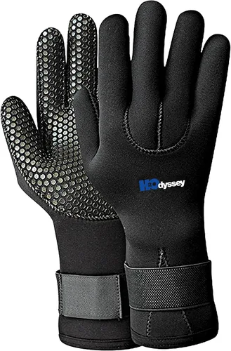 H2ODYSSEY Ultrazip Therma Grip Glove - Five Finger Water Glove for Men and Women - Velcro Straps- Anti Skid Palm Grips