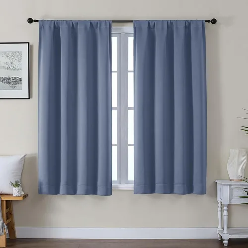 Miniatura 145 de Gwine Cortinas opacas para dormitorio, 54 pulgadas de largo, paneles de cortina de ventana con aislamiento térmico y reducción de ruido, cortinas