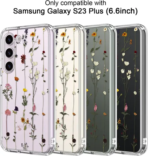 Miniatura 7 de ICEDIO Funda para Samsung Galaxy S23 Plus, delgada, transparente, con diseños de moda, para niñas y mujeres, funda protectora duradera y resistente